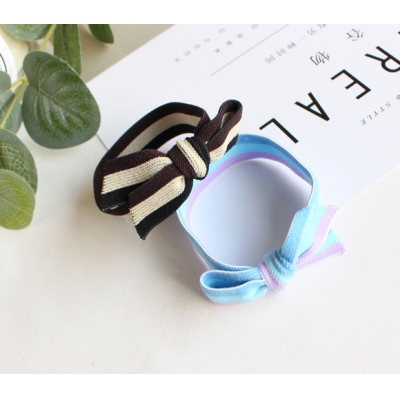 Korean small fresh hand made bow multicolor hair band